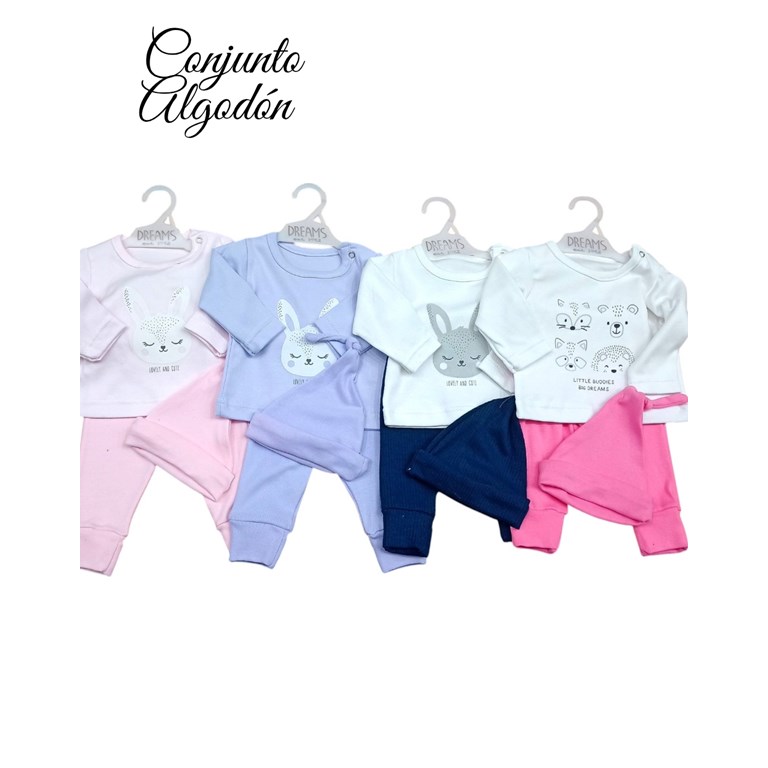 Set de camiseta y rana pantalon estampado en tela morley colores de nena y varon dreams