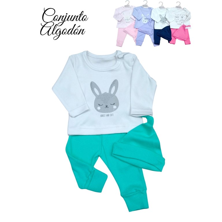 Set de camiseta y rana pantalon estampado en tela morley colores de nena y varon dreams