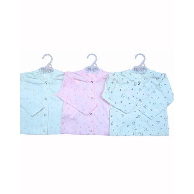 Campera cuello mao en interlock conejos y florcitas con logo bordado colores de nena dreams