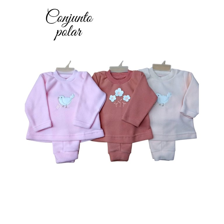 CONJUNTO BEBA MICROPOLAR BORDADO CENTRAL. DREAMS