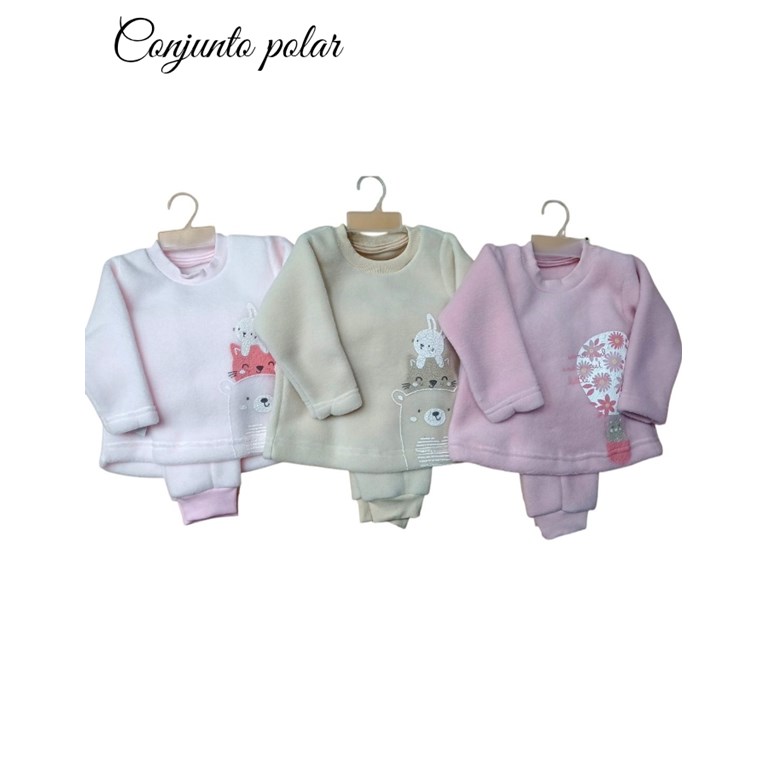 CONJUNTO DE BEBA POLAR CON ESTAMPA CENTRAL. DREAMS