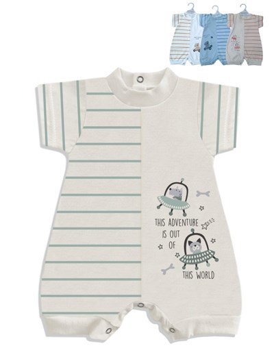 Body BB interlock, con gorro, estampado central nena y varón. Dreams