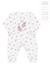 Enterito beba interlock estampado frutillas, estampa central, sin pié.. DREAMS