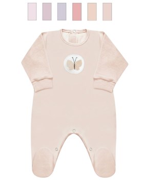 Enterito beba, plush bordado central con pié. Dreams