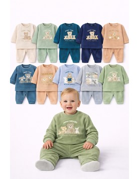 Conjunto BB, plush, buzo estampa central, varón. dreams