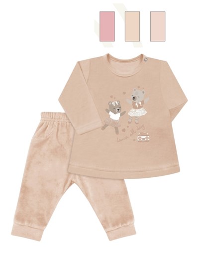 Conjunto BB, plush, buzo estampa central, con pantalón, nena. DREAMS