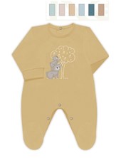 Enterito BB, interlock, estampado central, c/pie, nena y varón. Dreams