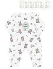 Enterito BB, interlock estampado ositos, sin pie, estampado central, nena y varón. Dreams