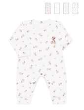 Enterito BB, interlock estampado frutillas, sin pie, bordado central, nena. Dreams