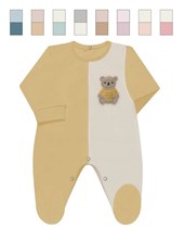 Enterito BB, interlock combinado, c/pie, bordado lateral, nena y varón. Dreams