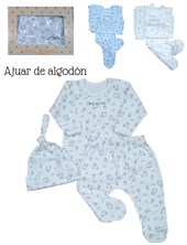 SET AJUAR 3 PIEZAS  BODY RANITA GORRO  ESTAMPADA. DREAMS