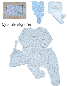 SET AJUAR 3 PIEZAS BODY RANITA GORRO ESTAMPADA. DREAMS