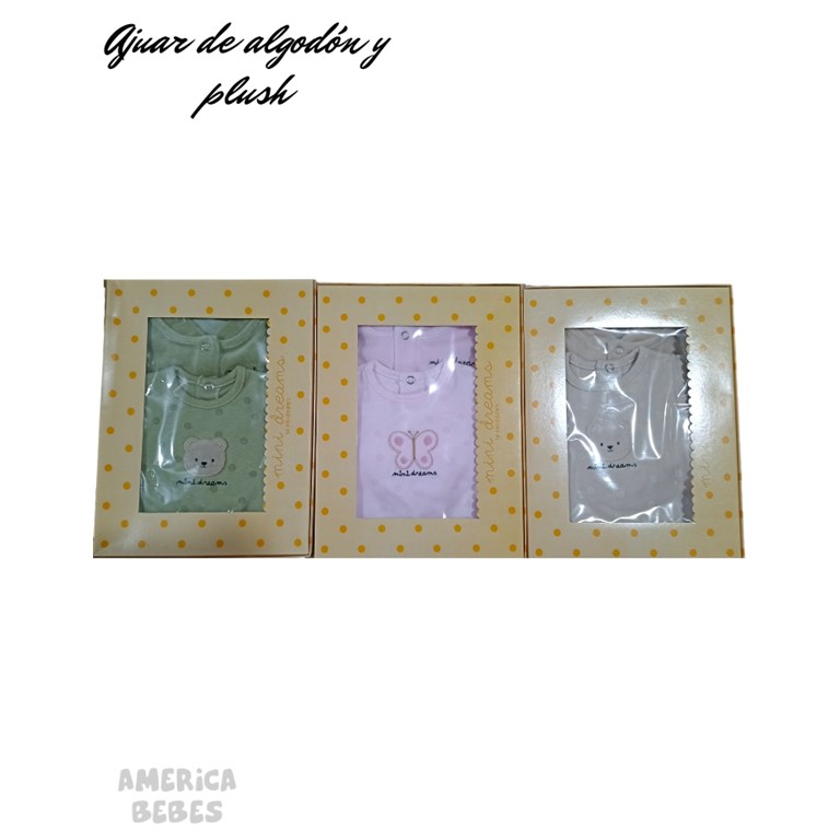 Set 3 piezas,body manga corta estampado central con oantalon y gorro jersey para varon.Dreams