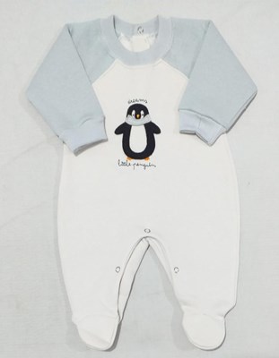 Enterito bebé en jersey combinado, mangas y canesú estampado, con bolsillo aplicado, varón. Dreams