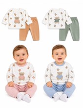 Conjunto BB frisa, estampado ositos, con buzo, bordado, con pantalón combinado, nena y varón. Dreams