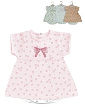 Body bebe con falda en jersey estampado flores canesu bordado.Dreams