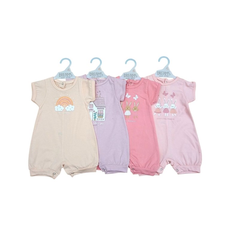 Enterito de bebe jersey estampado central nena.Dreams