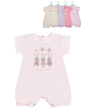 Enterito de bebe jersey estampado central nena.Dreams
