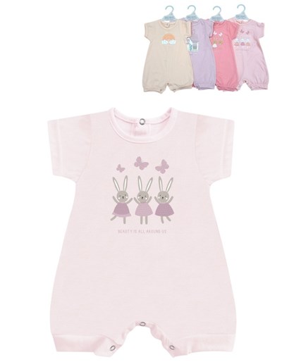 Enterito de bebe jersey estampado central nena.Dreams