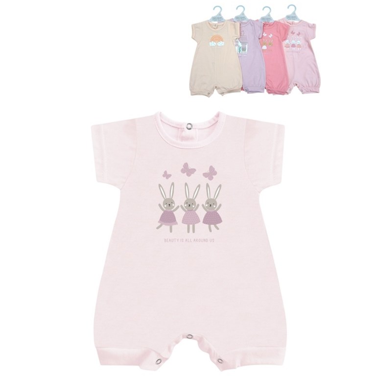 Enterito de bebe jersey estampado central nena.Dreams