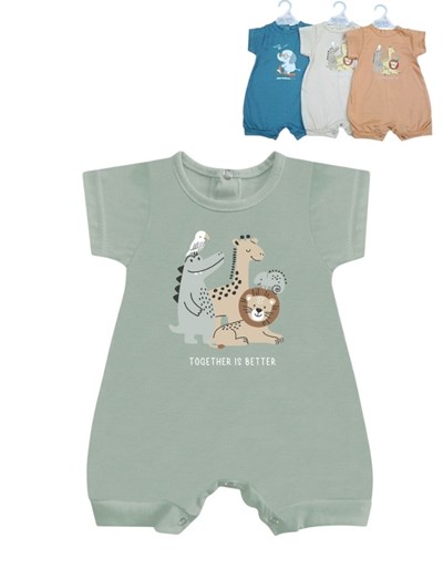 Enteritto de bebe en jersey con estampado central de varon.Dreams