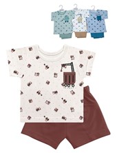 Conjunto de bebe remera jersey con estampado camiones,pantalon rustico  estampa central de varon.Dreams