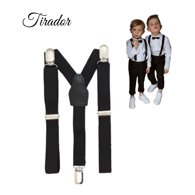 TIRADOR INFANTIL NEGRO REGULABLE