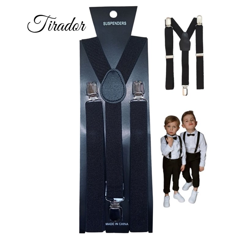 TIRADOR INFANTIL NEGRO REGULABLE