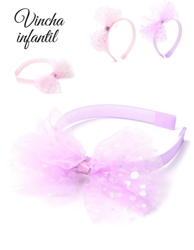 VINCHA INFANTIL RÍGIDA MOÑO.