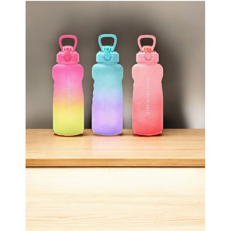 BOTELLA DEPORTIVA MOTIVACIONAL CON PICO, ROJA CELESTE Y VERDE. SKORA