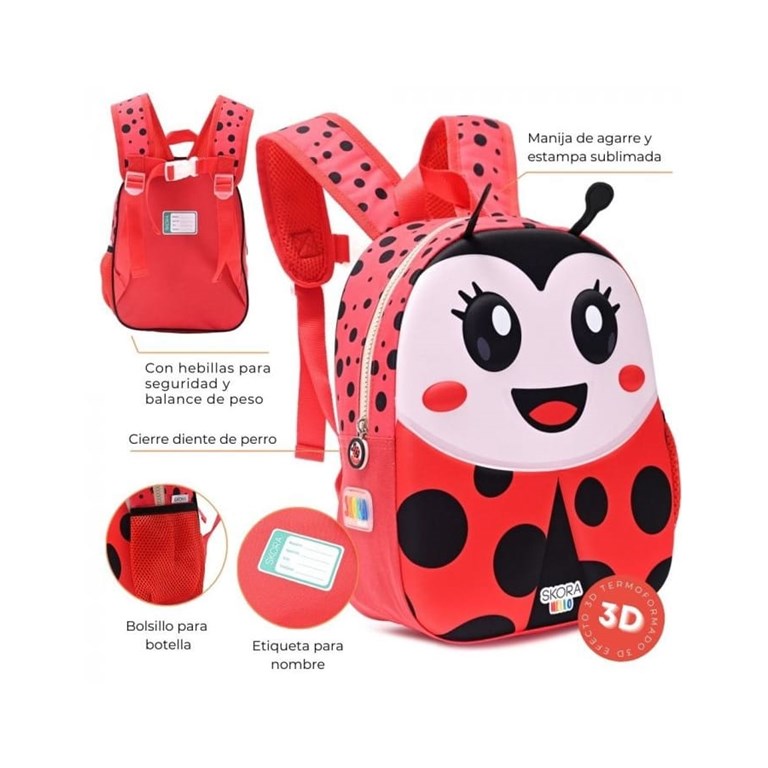 MOCHILA INFANTIL 12' KAWAII KABU TERMOFORMADA 22X30X10CM.