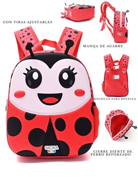 MOCHILA INFANTIL 12' KAWAII KABU TERMOFORMADA 22X30X10CM.