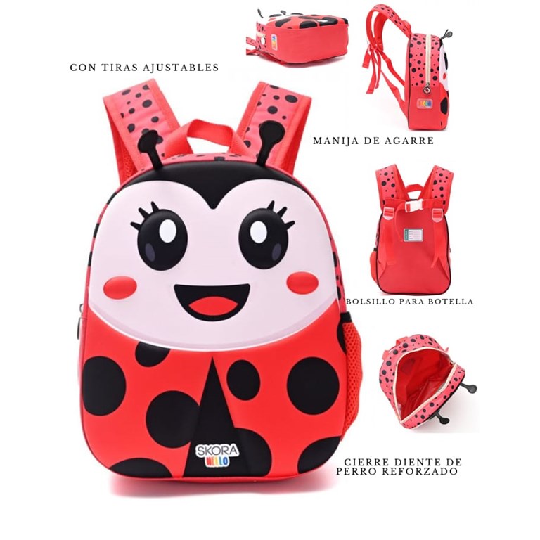 MOCHILA INFANTIL 12' KAWAII KABU TERMOFORMADA 22X30X10CM.