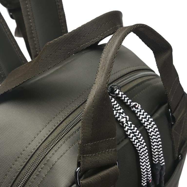 MOCHILA MATERNAL VERDE PARA TROLLEY CON CAMBIADOR.  30X41X14 CM