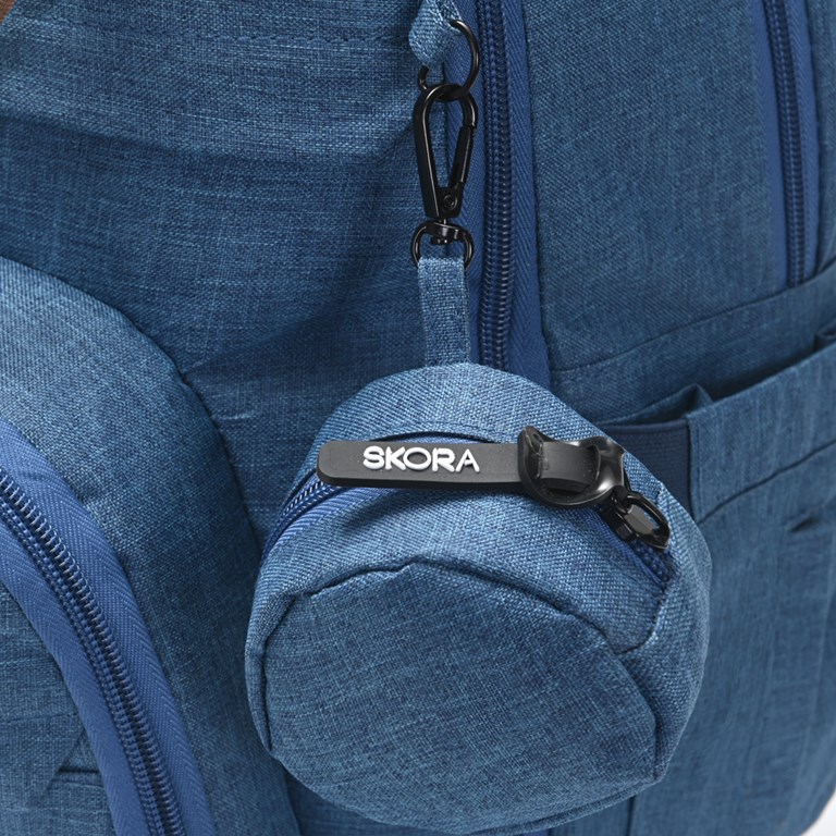 MOCHILA MATERNAL AZUL CON CAMBIADOR Y MONEDERO. 31X44X16 CM