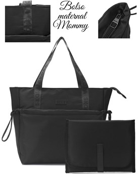 PROMO! BOLSO MOMMY NEGRO CON CAMBIADOR. SKORA