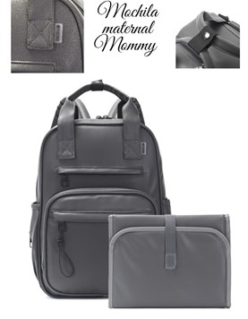 PROMO! MOCHILA MOMMY GRIS CON CAMBIADOR. SKORA