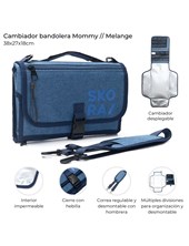 CAMBIADOR AZUL BANDOLERA MATERNAL. SKORA