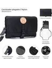 CAMBIADOR PLEGABLE CON BOLSILLO Y LLAVERO