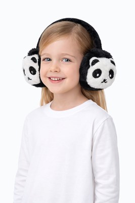 OREJERA INFANTIL OSO PANDA PIEL