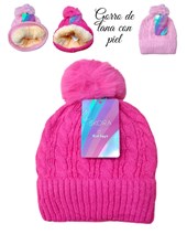 GORRO INFANTIL TEJIDO CON PIEL INTERIOR. SKORA