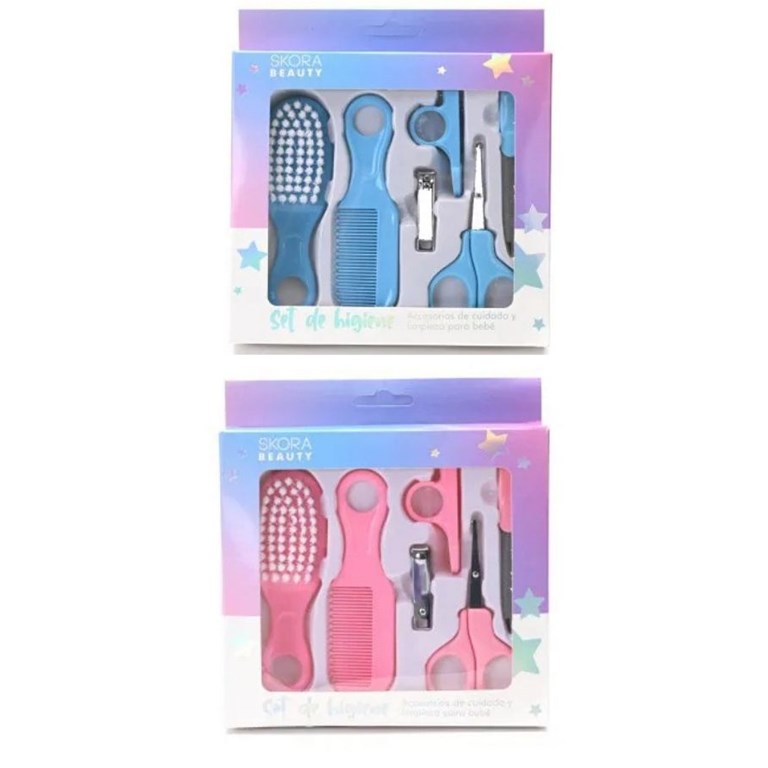 Set higiene para bebes. Cepillo, peine, tijera. lima, cortauñas