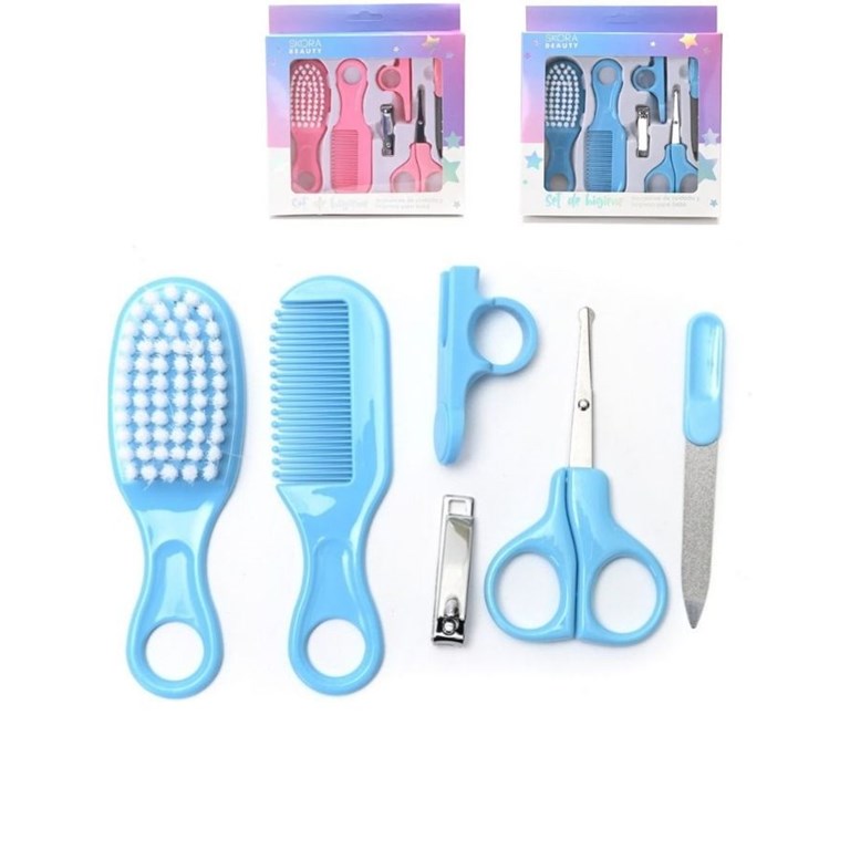Set higiene para bebes. Cepillo, peine, tijera. lima, cortauñas