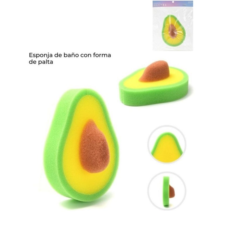 ESPONJA DE BAÑO FORMA DE PALTA