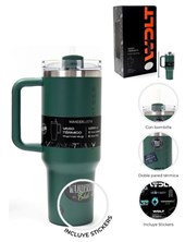 VASO TERMICO VERDE WANDERLUST CON PICO 900ML