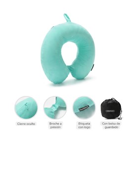 CUELLITO DE VIAJE MEMORY C/BOLSA DE GUARDADO 33X28 CM