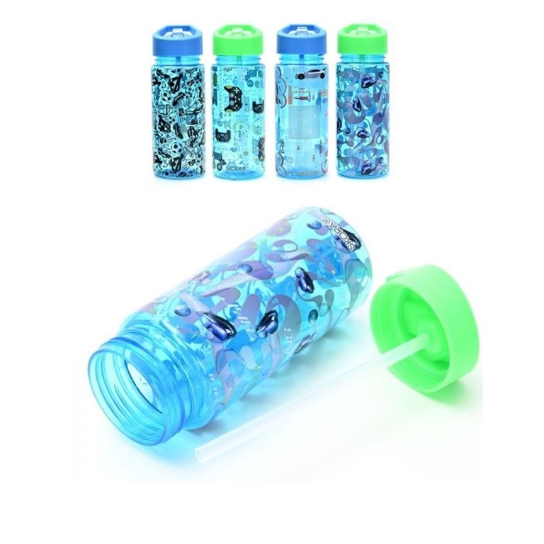 BOTELA INFANTIL CON PICO 500ML ESTAMPA FUTBOL