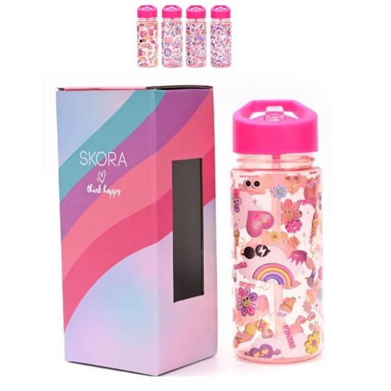 BOTELLA INFANTIL CON PICO 500ML ESTAMPA UNICORNIOS