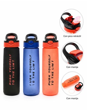 BOTELLA DEPORTIVA PICO RETRACTIL 800 ML