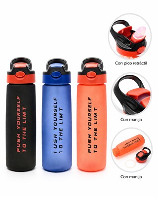 BOTELLA DEPORTIVA PICO RETRACTIL 800 ML